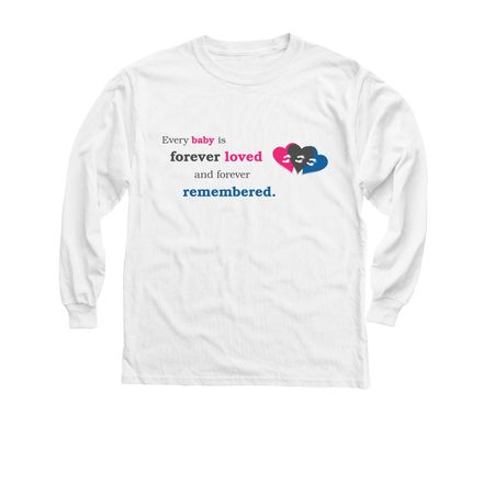 Forever Footprints Merchandise, a White Youth Long Sleeve Tee