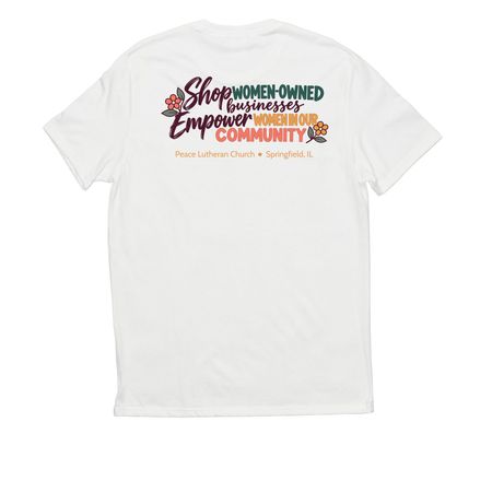 BE BOLD Event T-Shirt, a Bright White Allmade Eco Triblend Unisex Tee (back-view)