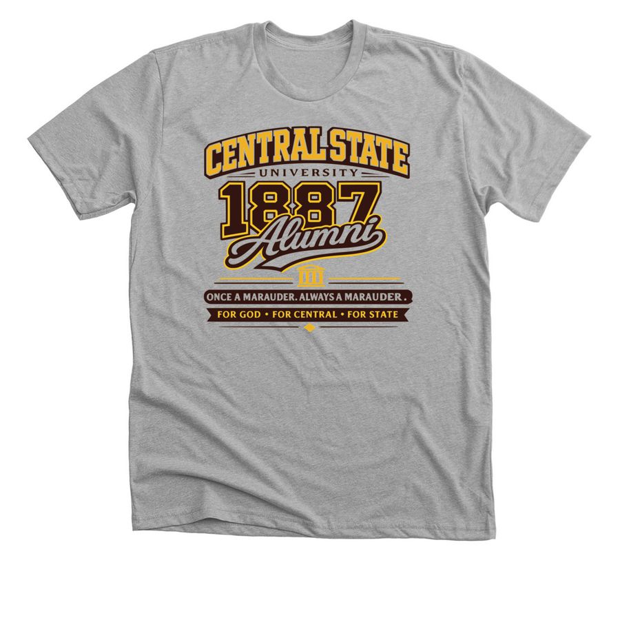 "CSU 1887 Alumni", a Athletic Heather Premium Unisex Tee