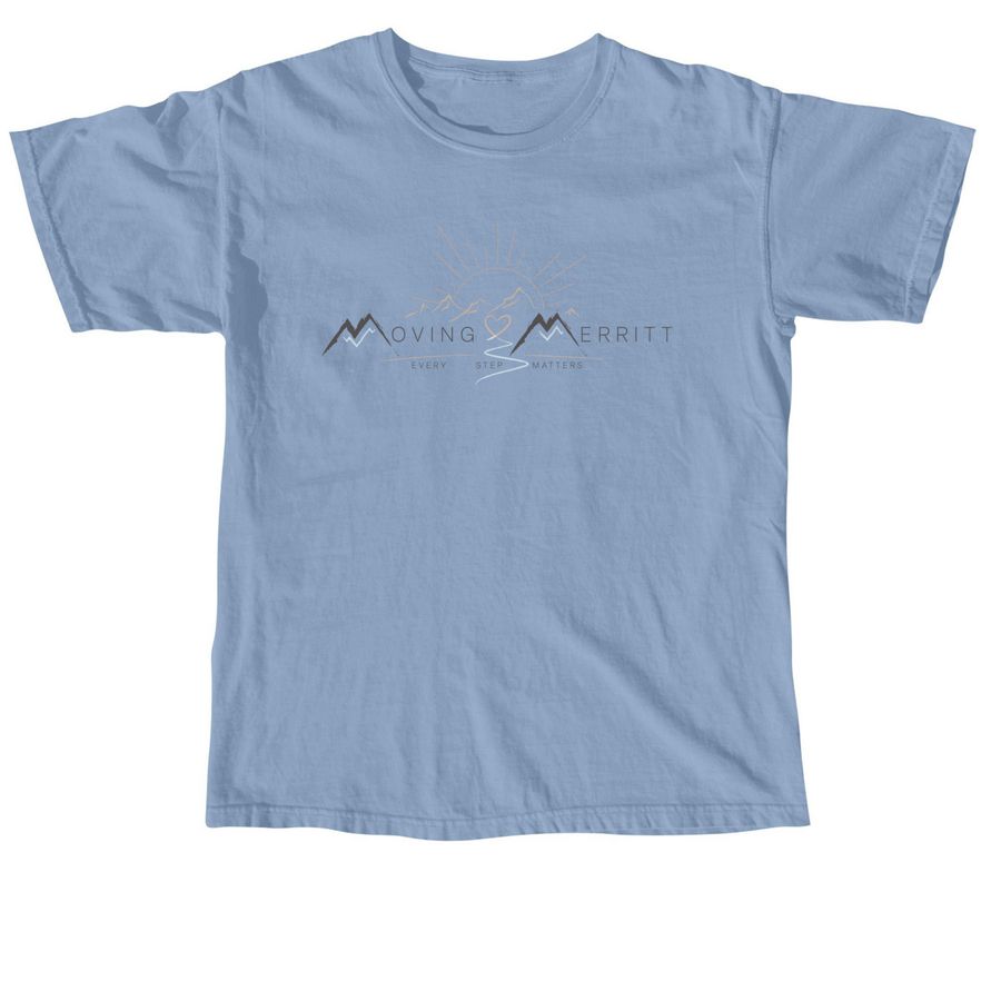 Moving Merritt Mountains, a Washed Denim Comfort Colors Unisex Tee