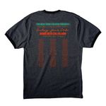 Smokey Joe's Cafe, a Dark Heather Grey/ Jet Black Cotton Ringer Tee (back-view)
