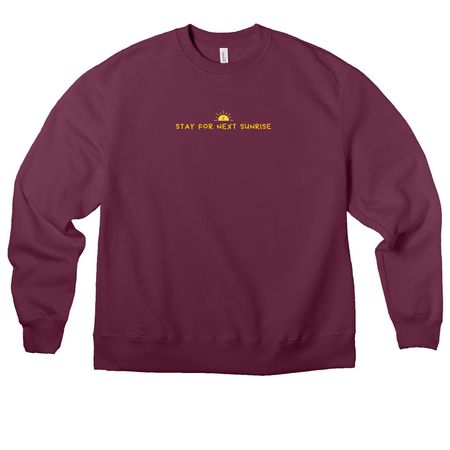 Call your homies, a Maroon Premium Heavyweight Crewneck Sweatshirt