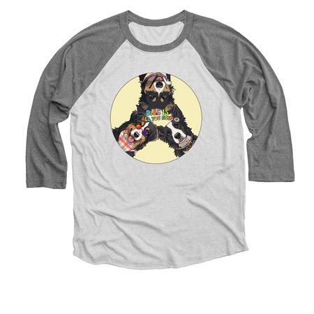 3rd Annual Disc Is All You Need, a Premium Heather and Heather White 3/4 Sleeve Baseball Tee