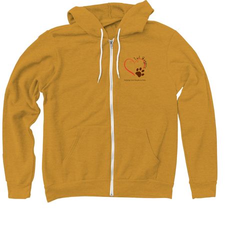 Tail Waggers HOPP Zip Ups, a Heather Mustard Zip Up Hoodie