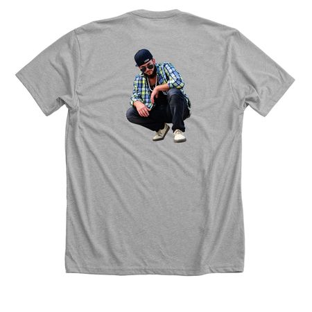 OFFICIAL PUSH YOURSELF MERCH, a Athletic Heather Premium Unisex Tee (back-view)