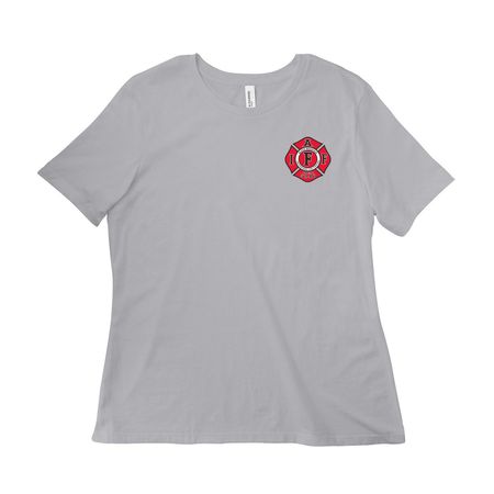 Black Mountain Professional Firefighters, a Solid Athletic Grey Women?s Relaxed Cotton Tee