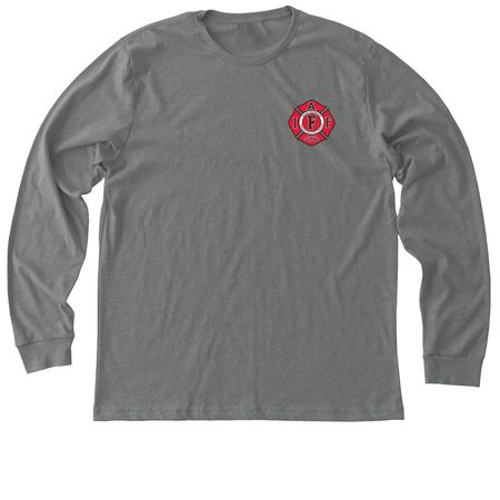 Black Mountain Professional Firefighters, a Deep Heather Premium Long Sleeve Tee