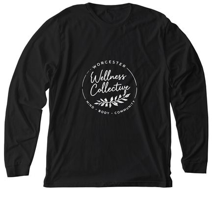 Worcester Wellness Collective Long-sleeved Shirt, a Solid Black Blend Premium Long Sleeve Tee