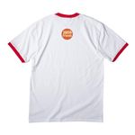 Riz Planet Collection, a White/ Red Cotton Ringer Tee (back-view)