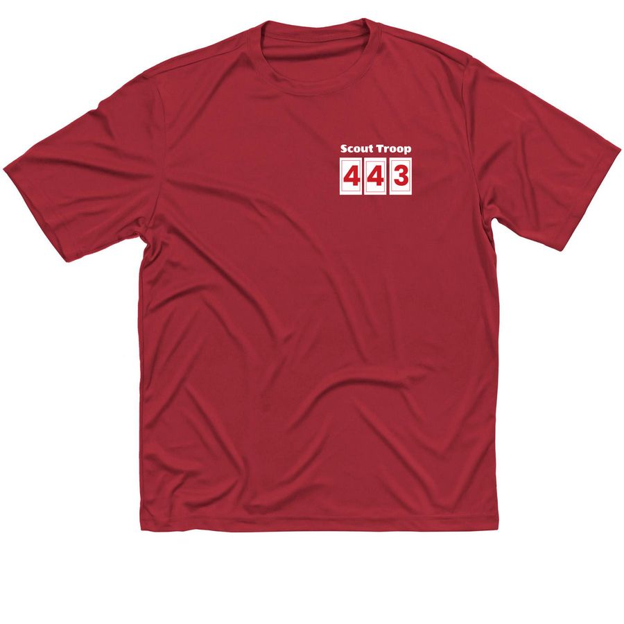 Troop 443 T-Shirts, a True Red Classic Performance Tee