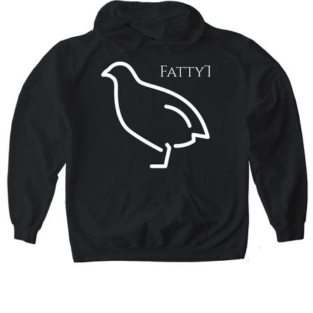Fatty merch, a Black Gildan Softstyle Pullover Hoodie