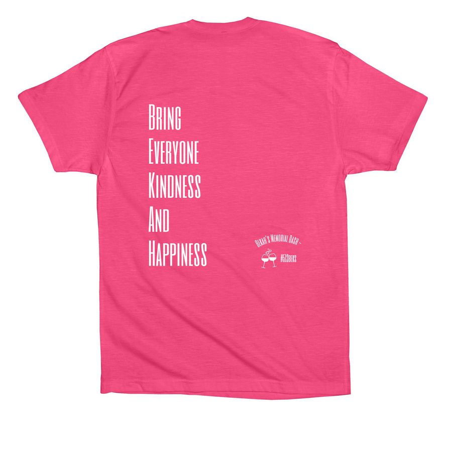 Remember Bekah, a Berry Premium Cotton Tee (back-view)