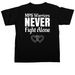 Finley?s Fighters&nbsp;, a Black Comfort Colors Unisex Tee (back-view)