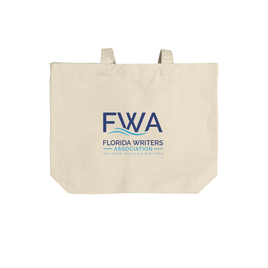 Tote - Support Your Local Florida Writer, a Natural Cotton Canvas Tote Bag (back-view)