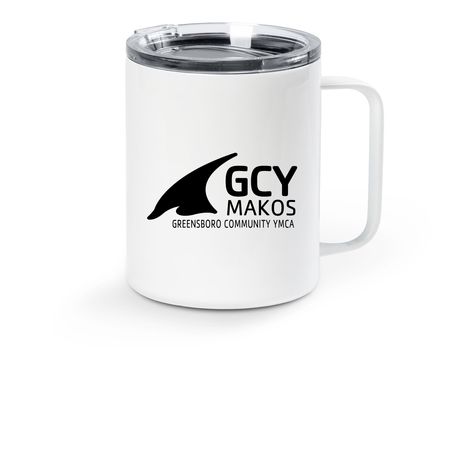 Makos Mug, a White Stainless Steel Travel Mug