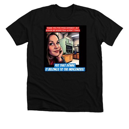 Put That Down #3, a Solid Black Blend Premium Unisex Tee