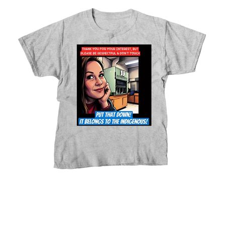 Put That Down #3, a Sport Grey Youth Unisex Tee