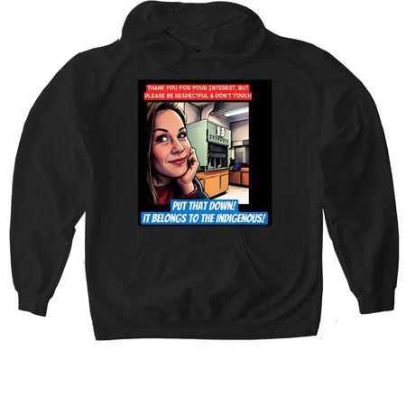 Put That Down #3, a Black Gildan Softstyle Pullover Hoodie