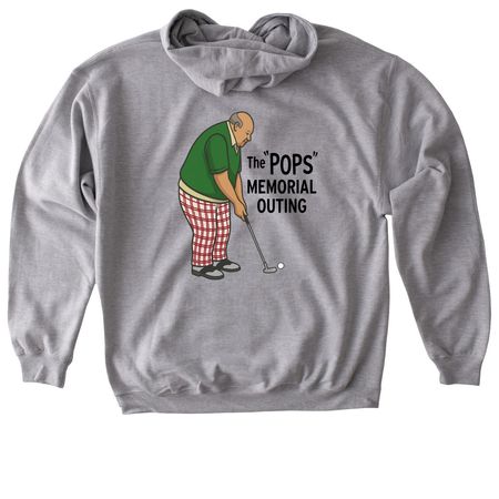 Sweatshirt, a Sport Grey Gildan Softstyle Pullover Hoodie (back-view)