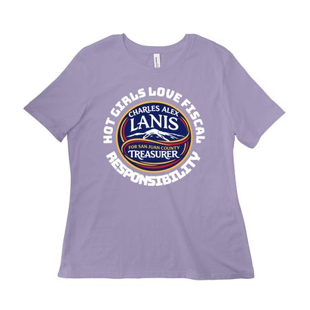 Hot Girls Love Fiscal Responsibility, a Dark Lavender Women?s Relaxed Cotton Tee
