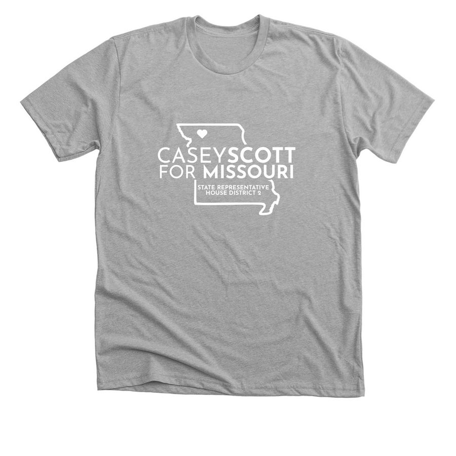 Casey Scott For Missouri&nbsp;, a Athletic Heather Premium Unisex Tee