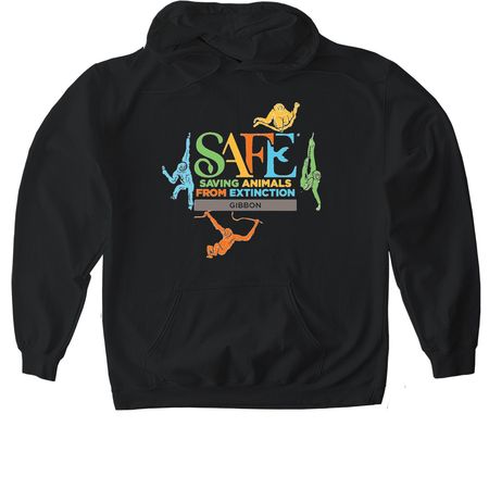 SAFE GIBBON - Logo, a Black Gildan Softstyle Pullover Hoodie