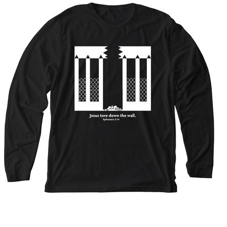 Jesus Not Walls, a Solid Black Blend Premium Long Sleeve Tee