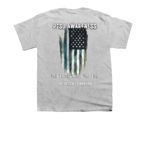 PTSD Awareness, a Sport Grey Youth Unisex Tee (back-view)