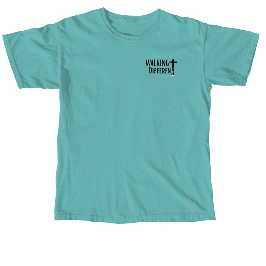 Walking Different, a Seafoam Comfort Colors Unisex Tee