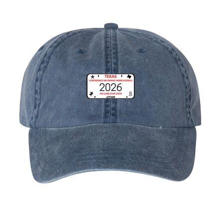 License Plate&nbsp;TCOEH 2026, a Navy Printed Pigment Dye Baseball Cap