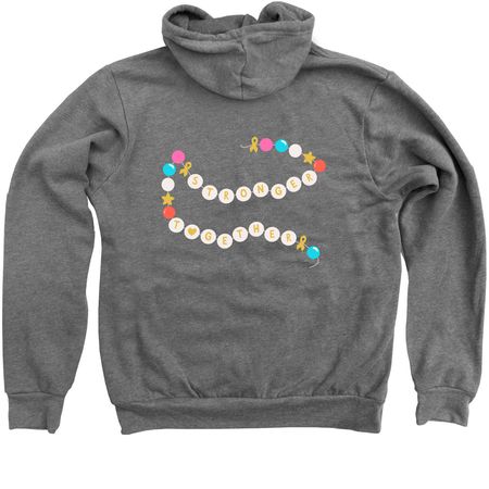 Stronger Together, a Deep Heather Zip Up Hoodie