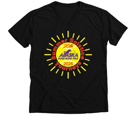 20th Alaska Summer Solstice Tourneys, a Solid Black Blend Premium V-Neck Tee