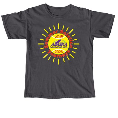 20th Alaska Summer Solstice Tourneys, a Graphite Comfort Colors Unisex Tee