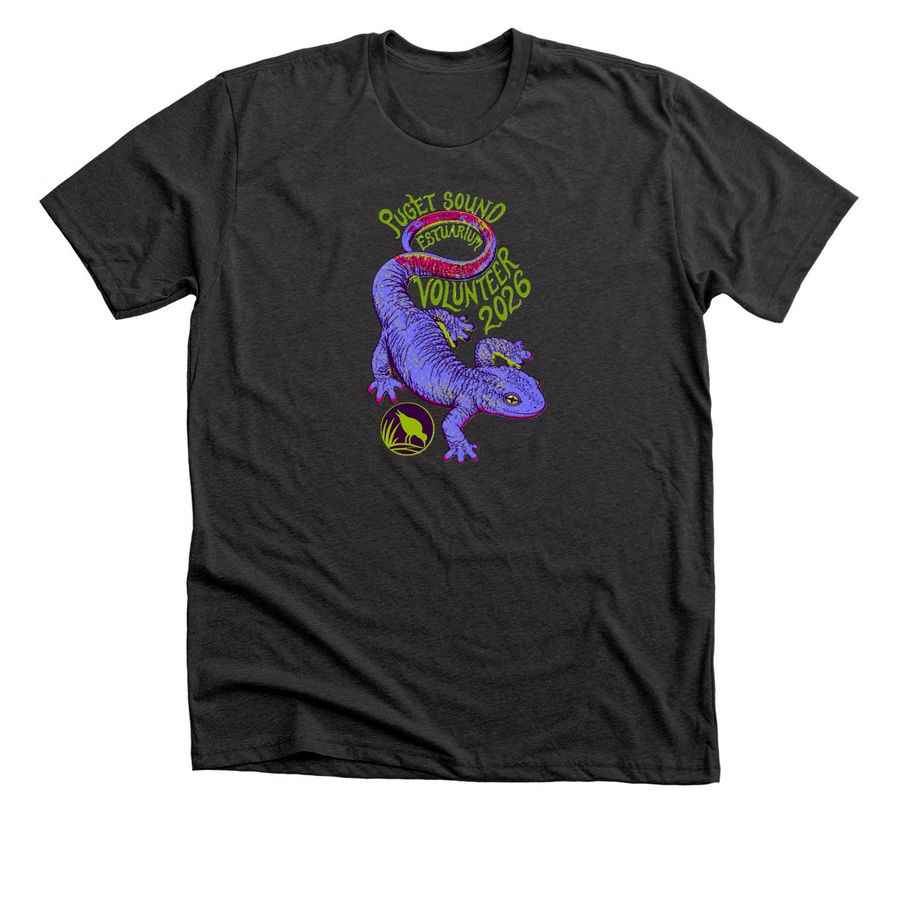Estuarium Volunteer Mascot 2026, a Dark Grey Heather Premium Unisex Tee