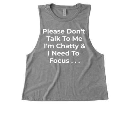 Don't Talk to Me, a Aluminum Grey Allmade Eco Triblend Women?s Muscle Tank