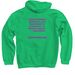 Lucy Love design 2, a Irish Green Pullover Hoodie (back-view)