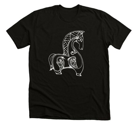 Nordic Horse, a Solid Black Blend Premium Unisex Tee