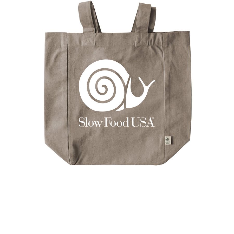 Slow Food USA Recycled Cotton Tote, a Pumice Recycled Cotton Tote Bag