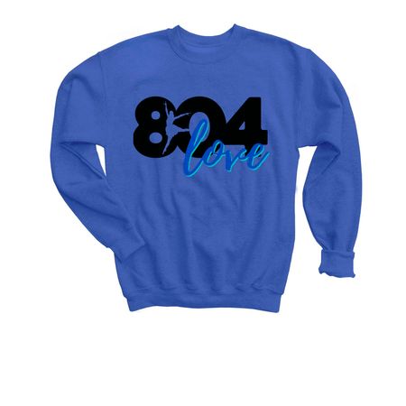 804 LOVE, a Royal Youth Crewneck Sweatshirt