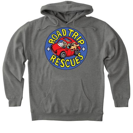Holiday Road Trip Rescues Apparel Fundraiser!, a Gunmetal Heather Heavyweight Pullover Hoodie
