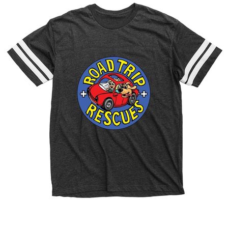 Holiday Road Trip Rescues Apparel Fundraiser!, a Vintage Smoke / White Football Jersey Tee