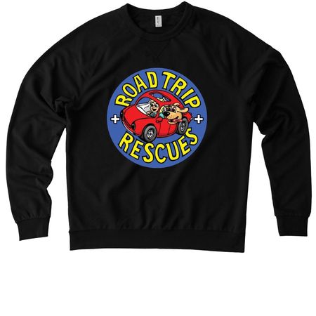 Holiday Road Trip Rescues Apparel Fundraiser!, a Deep Black Allmade Organic French Terry Crewneck Sweatshirt