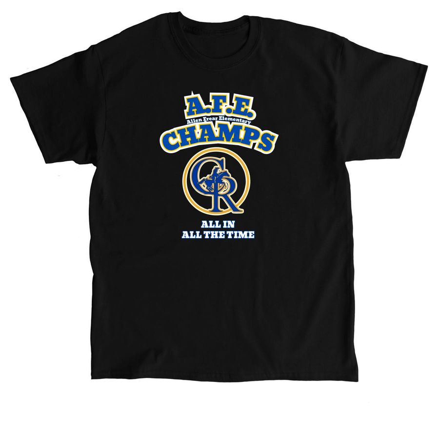 CR AFE CHAMPS, a Black Classic Unisex Tee