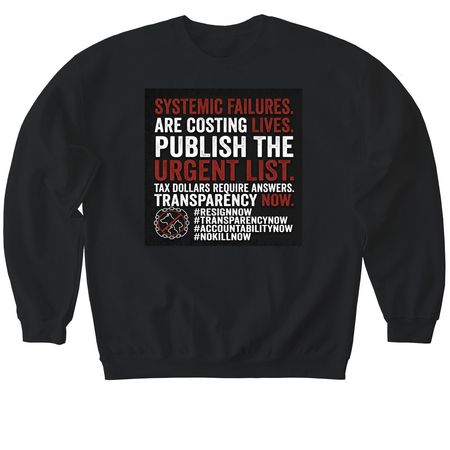 We are taking action.&nbsp;, a Black Softstyle Crewneck Sweatshirt
