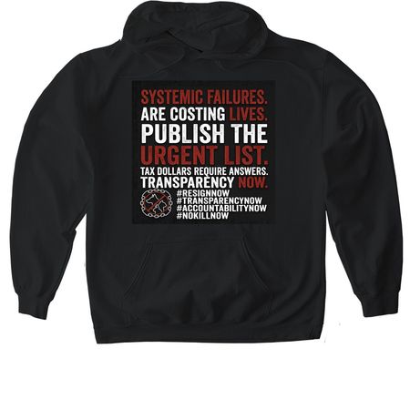 We are taking action.&nbsp;, a Black Gildan Softstyle Pullover Hoodie