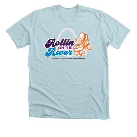 Rollin' on the River Tee Shirts & Tanks, a Heather Ice Blue Premium Unisex Tee