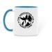 Parrot CARE Mug, a Light Blue Two-Tone Ceramic Mug (back-view)