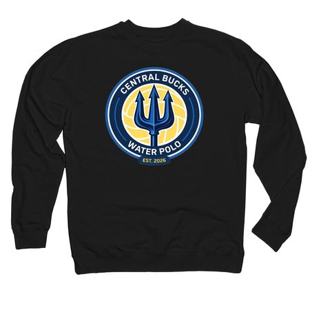 Emblem Branded Tops, a Black Midweight Crewneck Sweatshirt