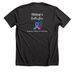 Bishop's Butterflies: PAIL Awareness, a Dark Grey Heather Premium Unisex Tee (back-view)