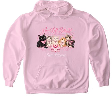 None Left Behind, a Light Pink Gildan Softstyle Pullover Hoodie